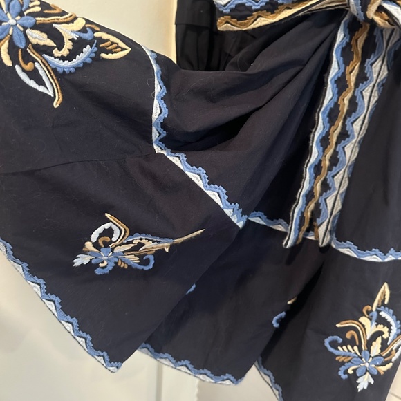 NWT Shoshanna Navy Blue Barkley Mini Dress with Embroidery 2 - Picture 12 of 15